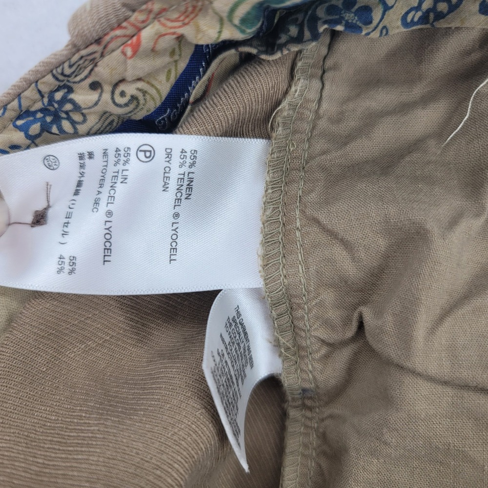 Tommy Bahama Mens 38x30 Linen Blend Chino Pants Tan Flat Front Casual Beachwear - Picture 6 of 6